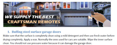 Tips - Garage Door Repair North Highlands